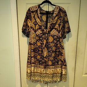 Floral Bohemian Dress - Multicolor